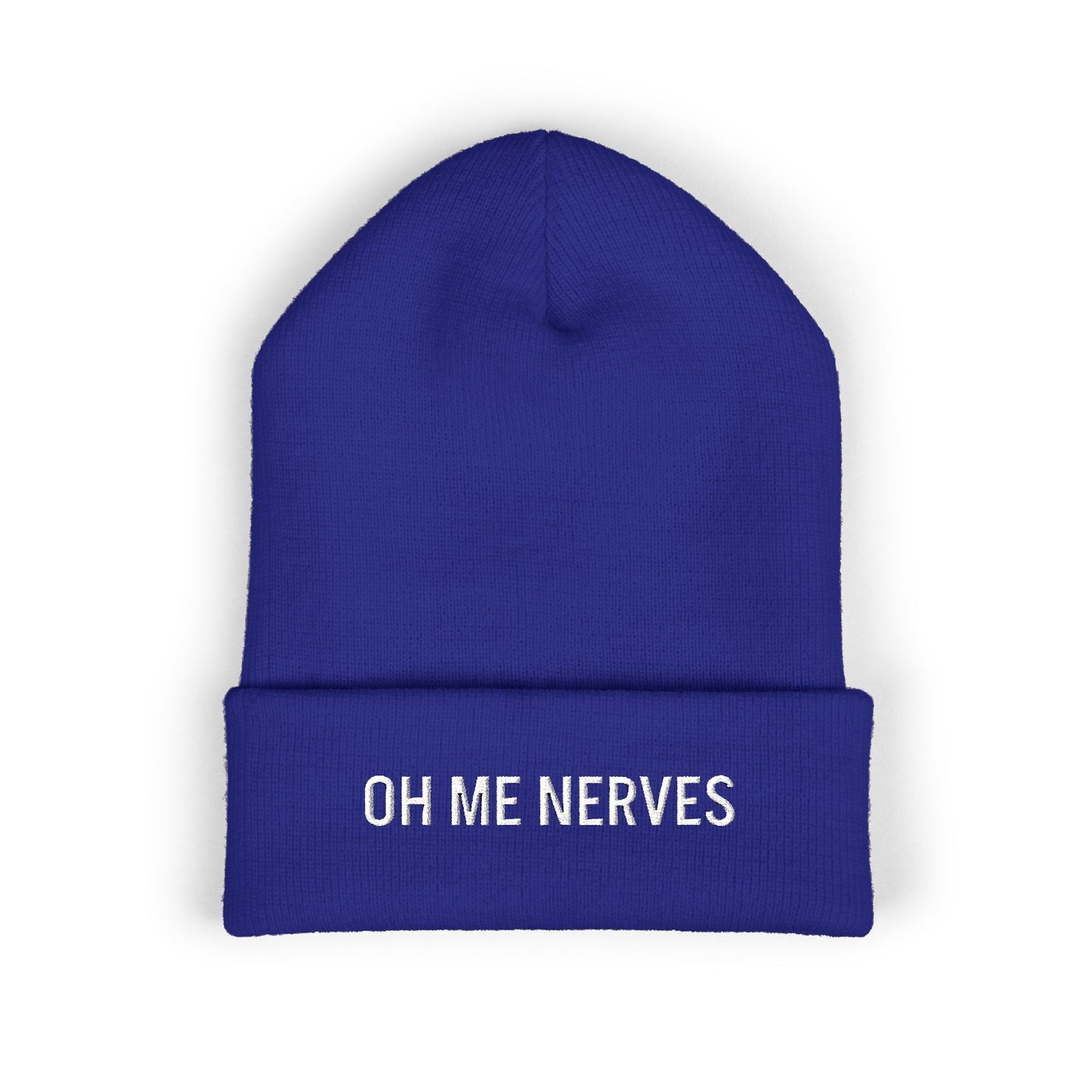 OH ME NERVES Cuffed Beanie (Embroidery)
