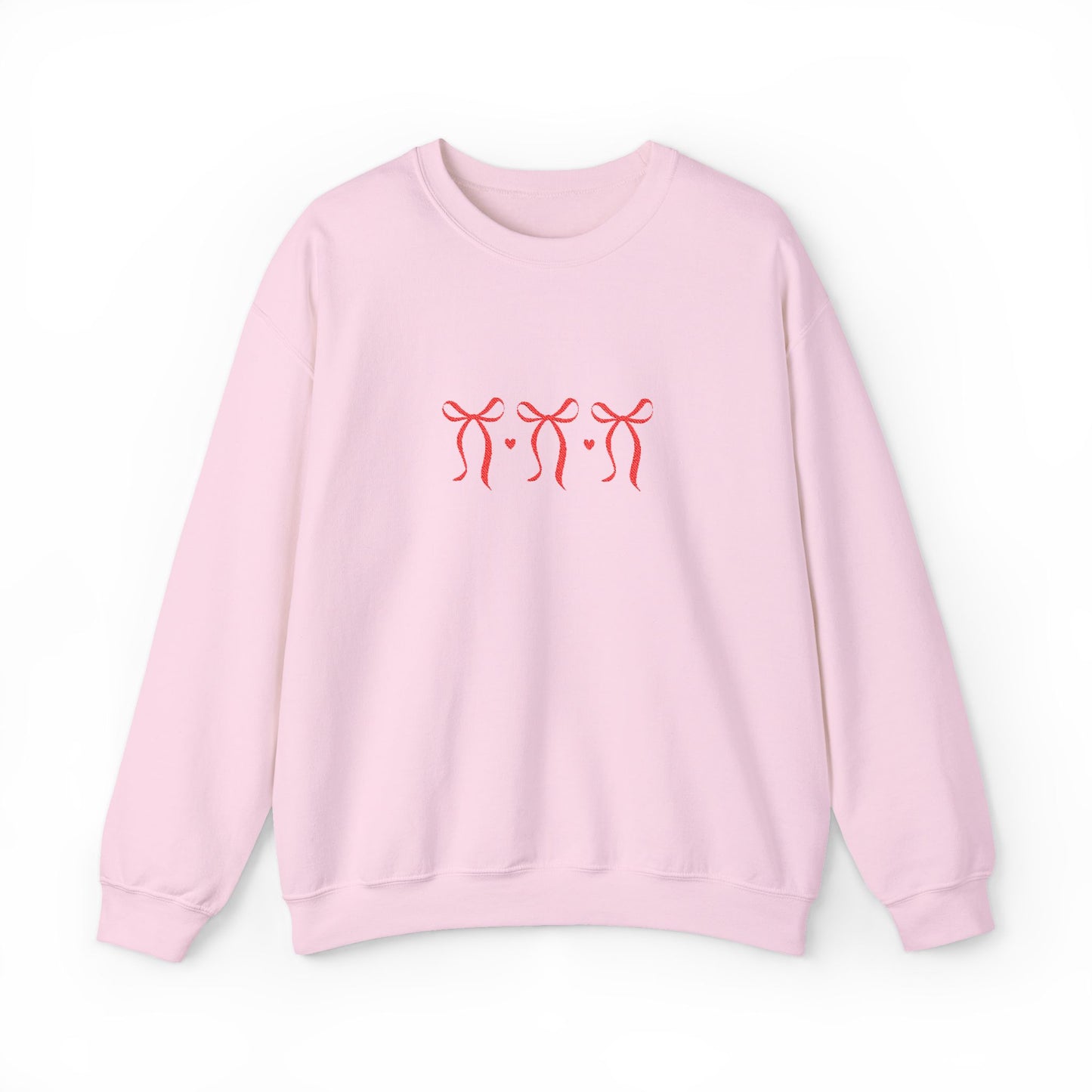 Embroidered Red Bows Sweatshirt
