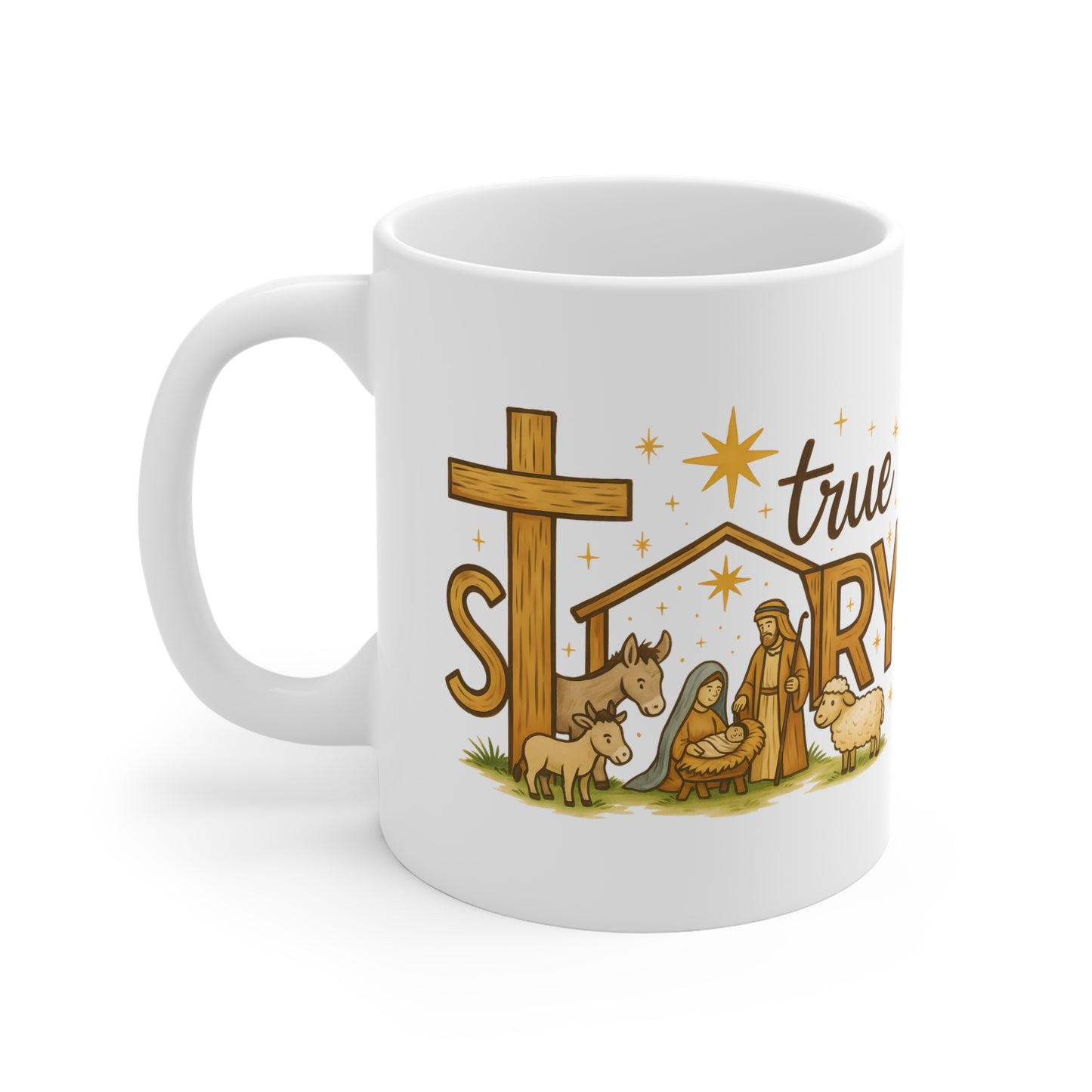 True Story Nativity Ceramic Mug 11 oz
