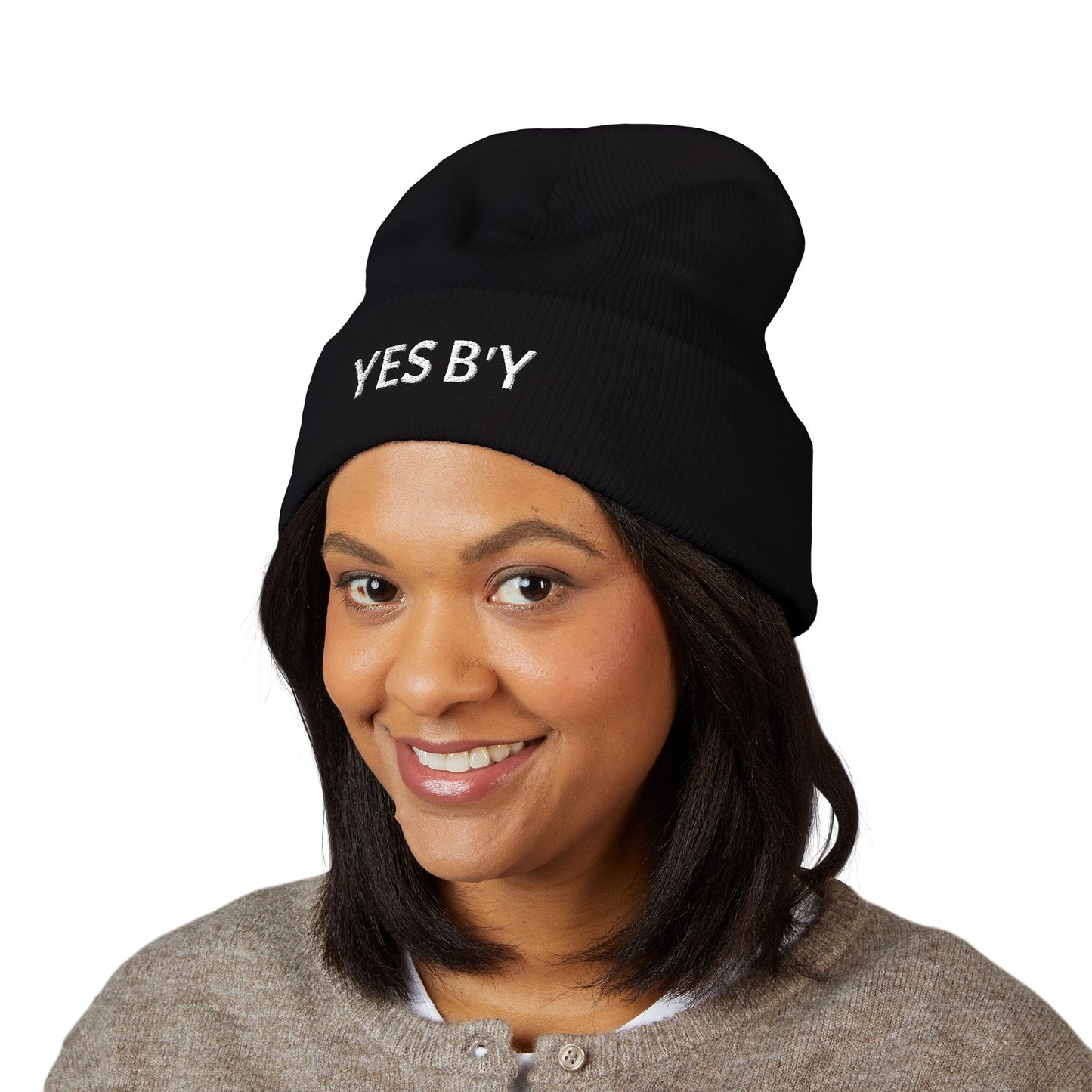 Embroidered Adult YES B'Y Cuffed Beanie Toque 11 Colors