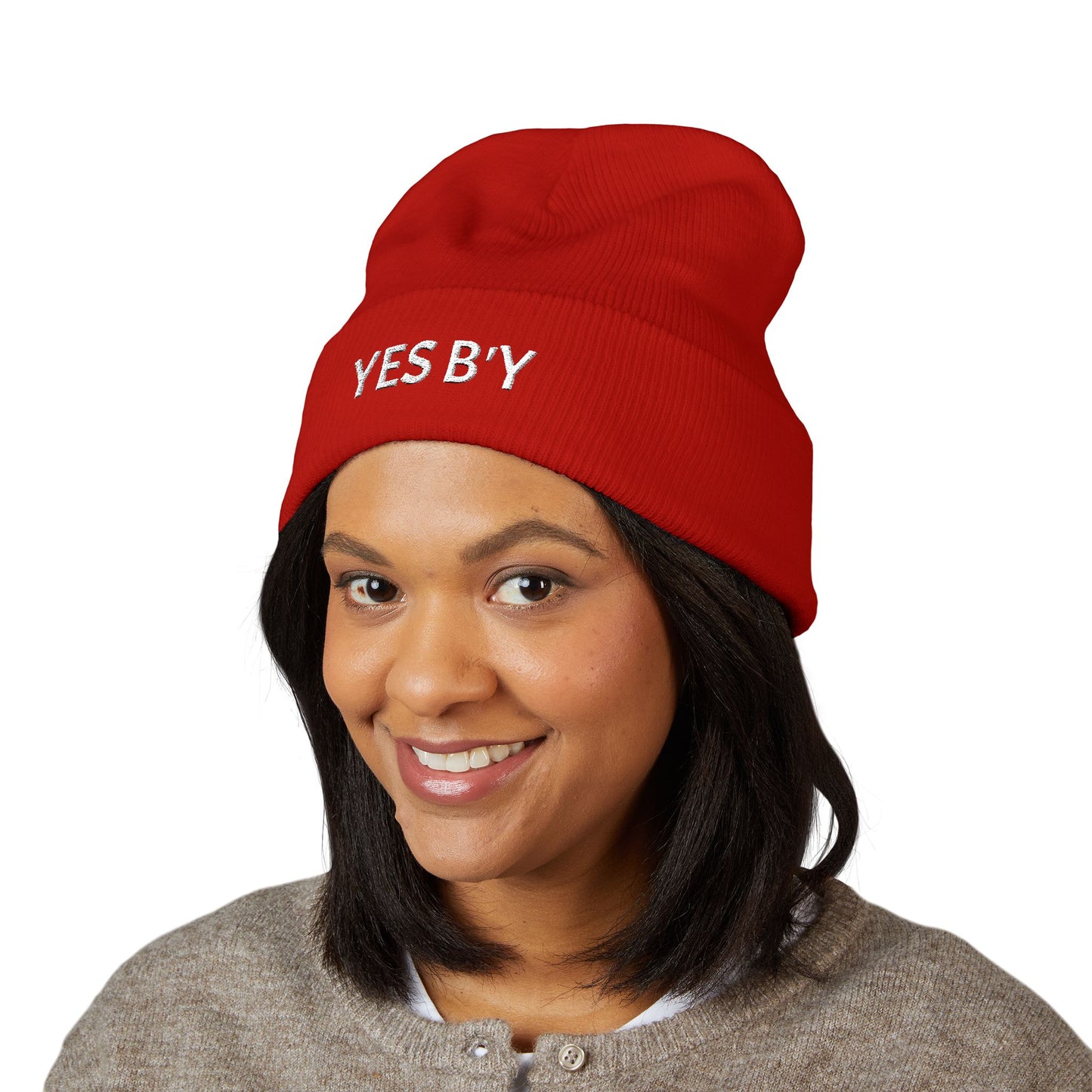 Embroidered Adult YES B'Y Cuffed Beanie Toque 11 Colors