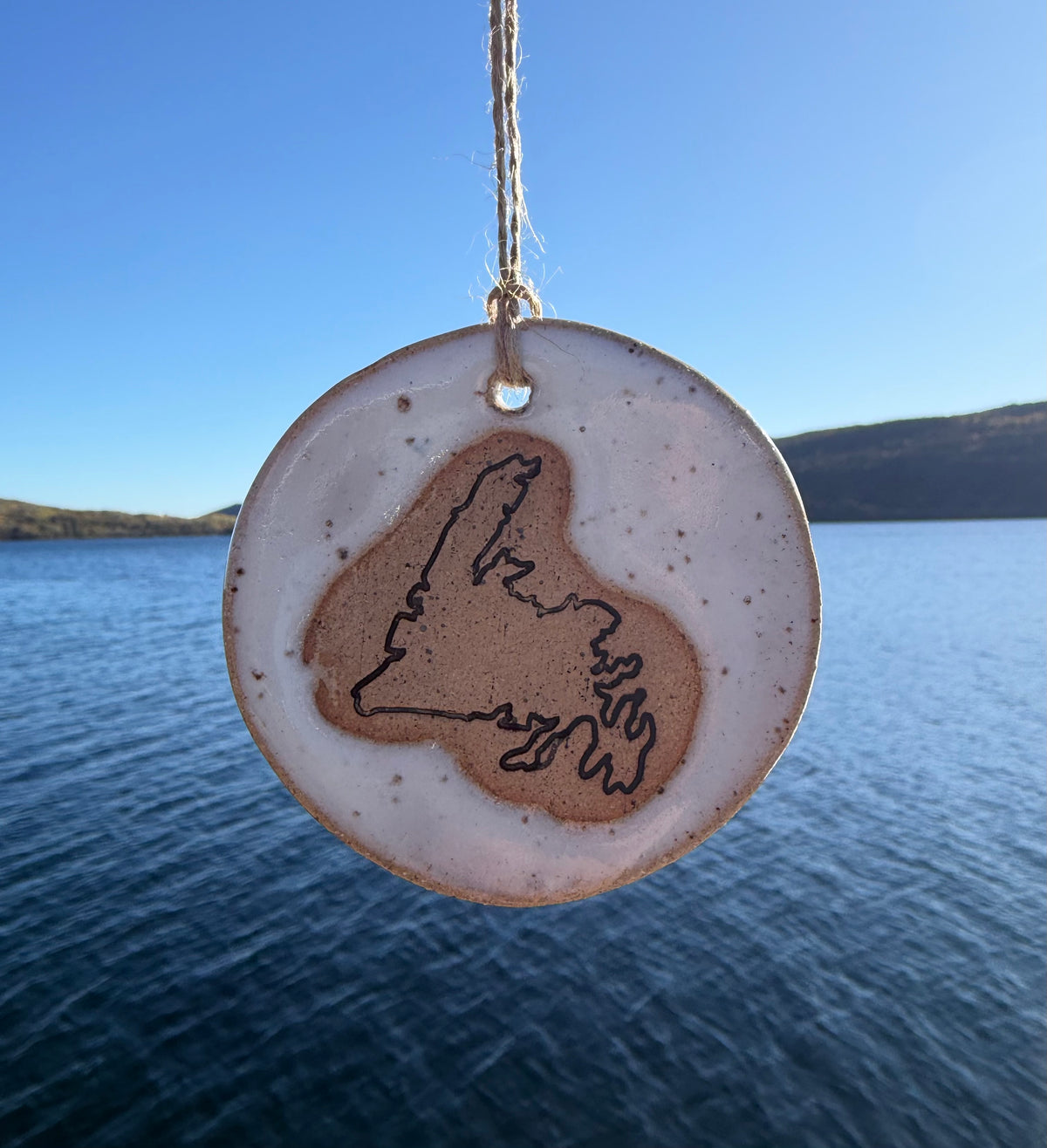 Handcrafted Map of Newfoundland Ceramic Ornament