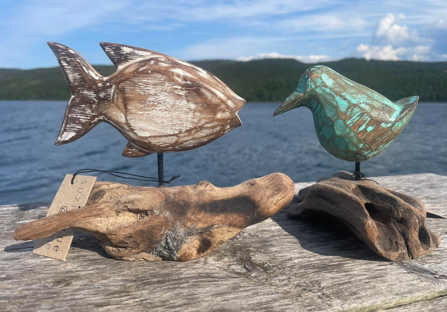 Driftwood Fish Decor - 3 Colors