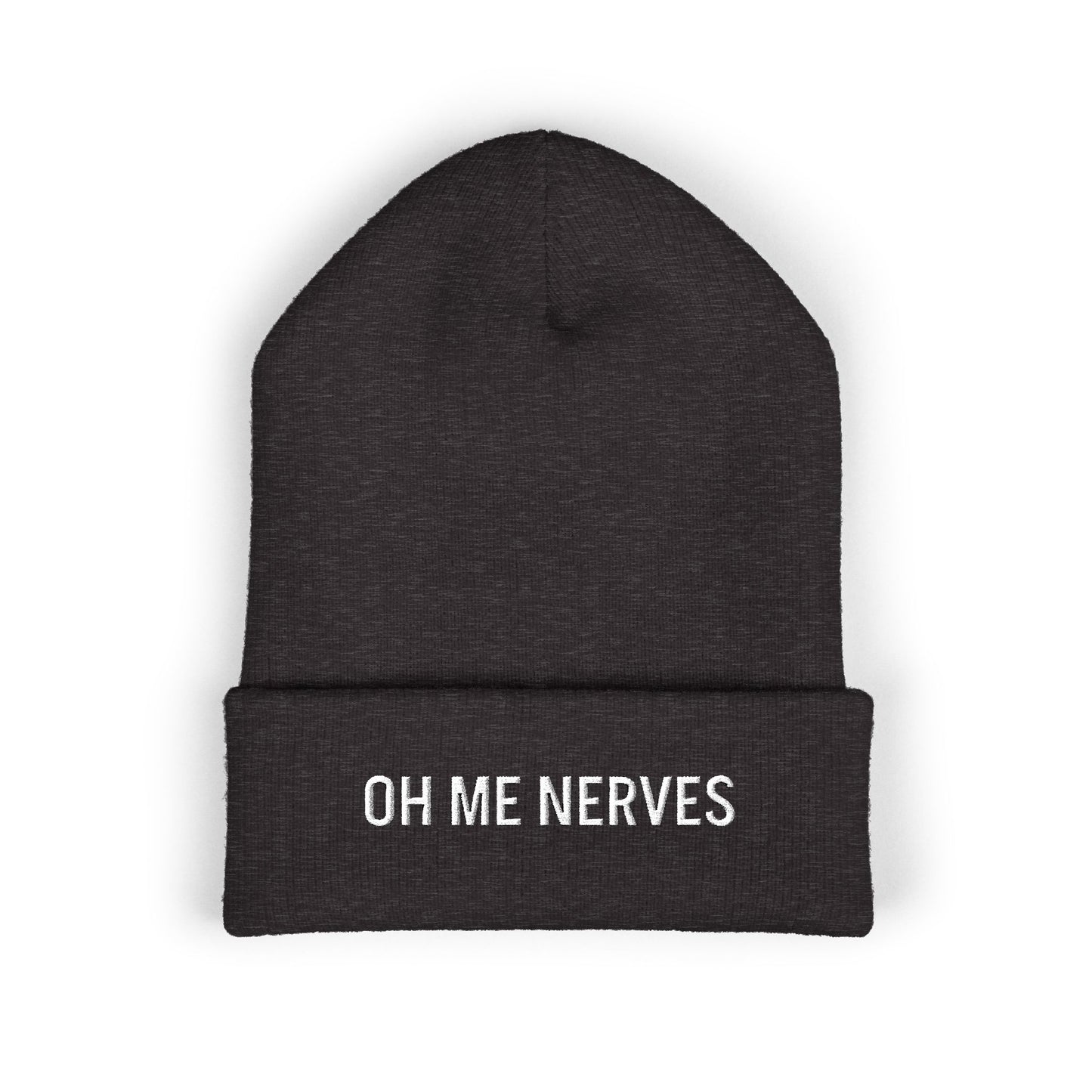 OH ME NERVES Cuffed Beanie (Embroidery)