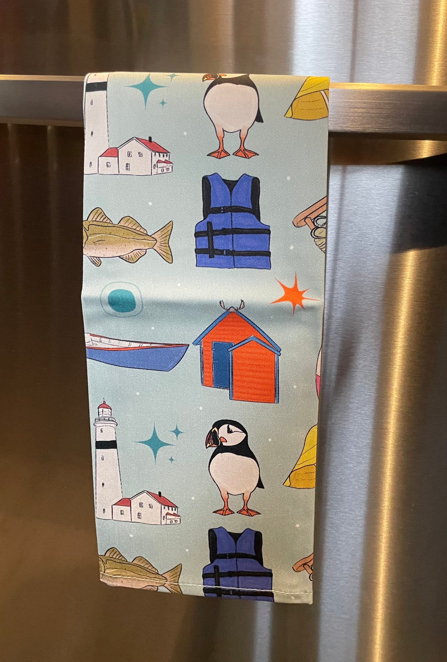 Newfoundland Theme Tea Towel