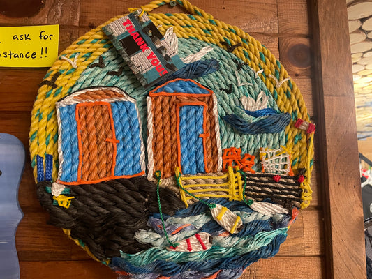 Recycled Fishing Rope Stage and Wharf Wall Decor 2