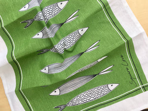 Fish Linen Blend Tea Towel
