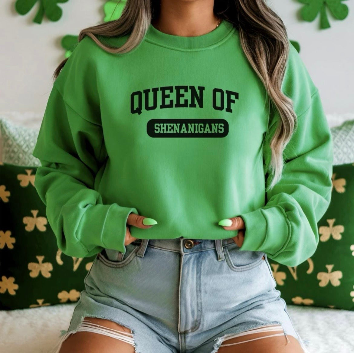 St. Patrick's Day "Queen of Shenanigans" Sweatshirt