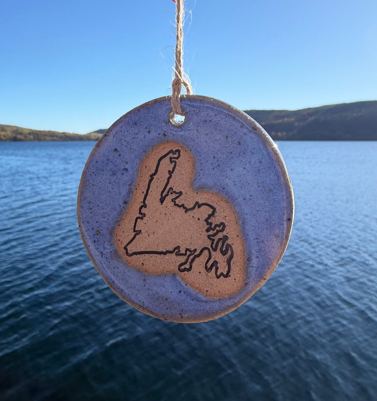 Handcrafted Map of Newfoundland Ceramic Ornament