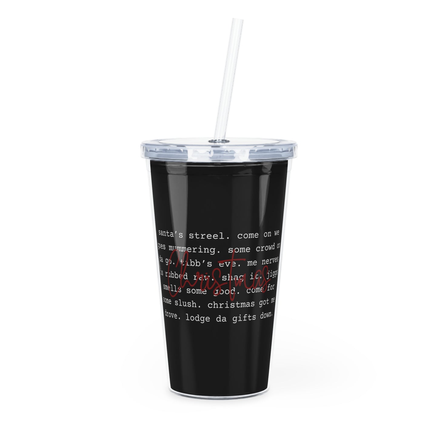 Newfoundland Christmas Phrases Tumbler with Straw