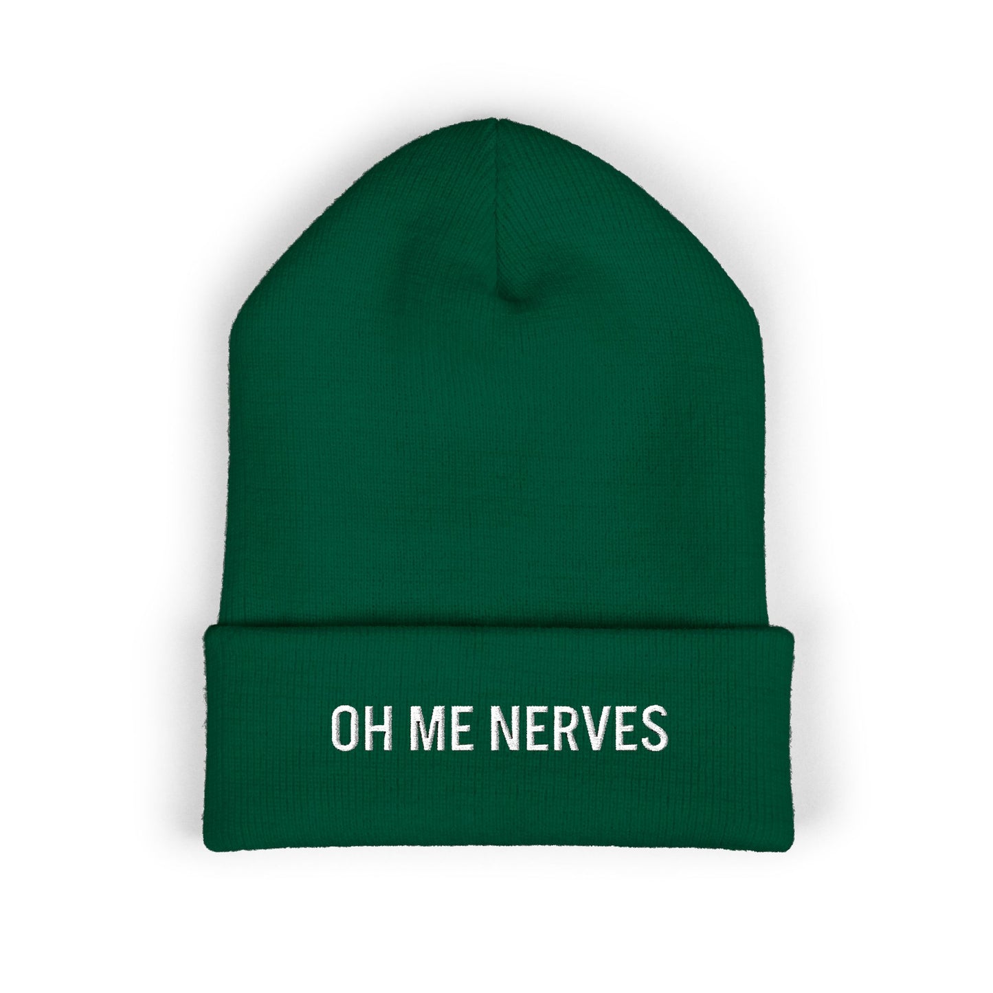 OH ME NERVES Cuffed Beanie (Embroidery)