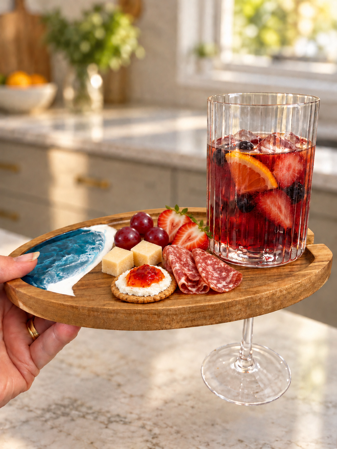 Wine Snack Appetizer Tray - Newfoundland Ocean Resin