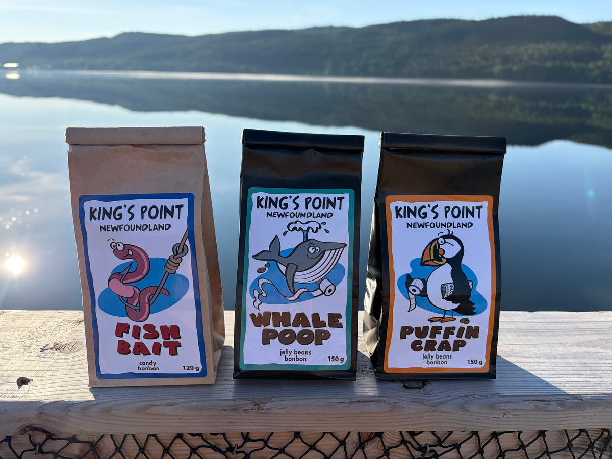Novelty Newfoundland Candy - Fish Bait, Whale Poop & Puffin Crap