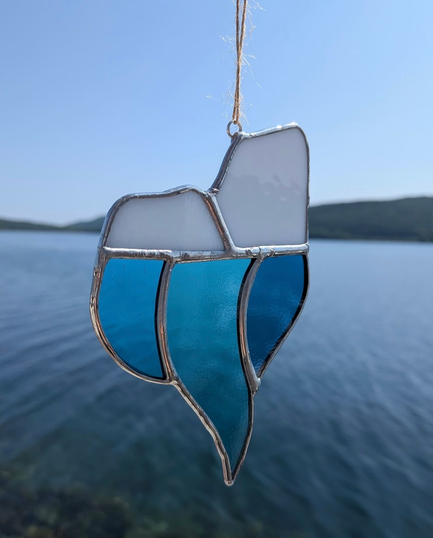 Iceberg Stained Glass Suncatcher