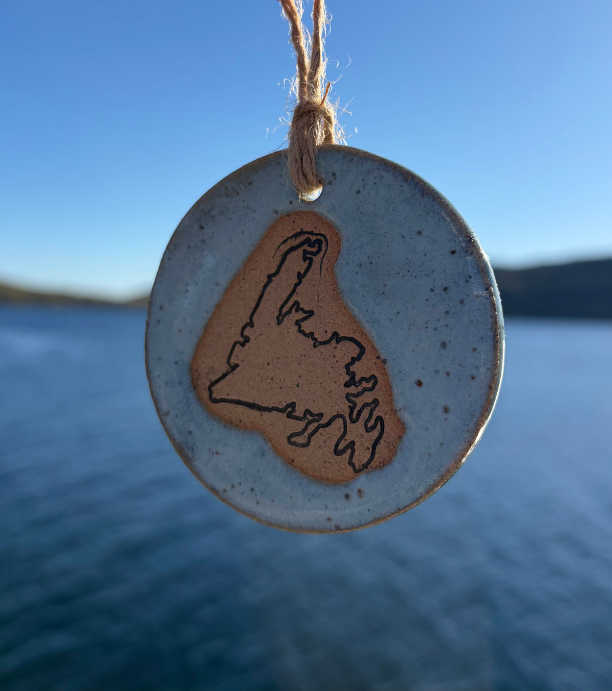 Handcrafted Map of Newfoundland Ceramic Ornament