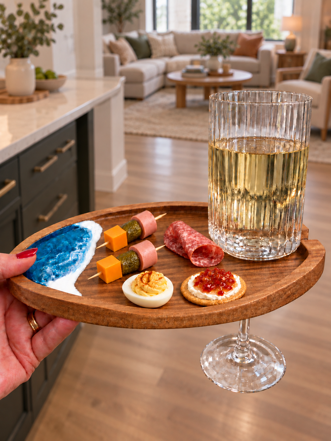 Wine Snack Appetizer Tray - Newfoundland Ocean Resin