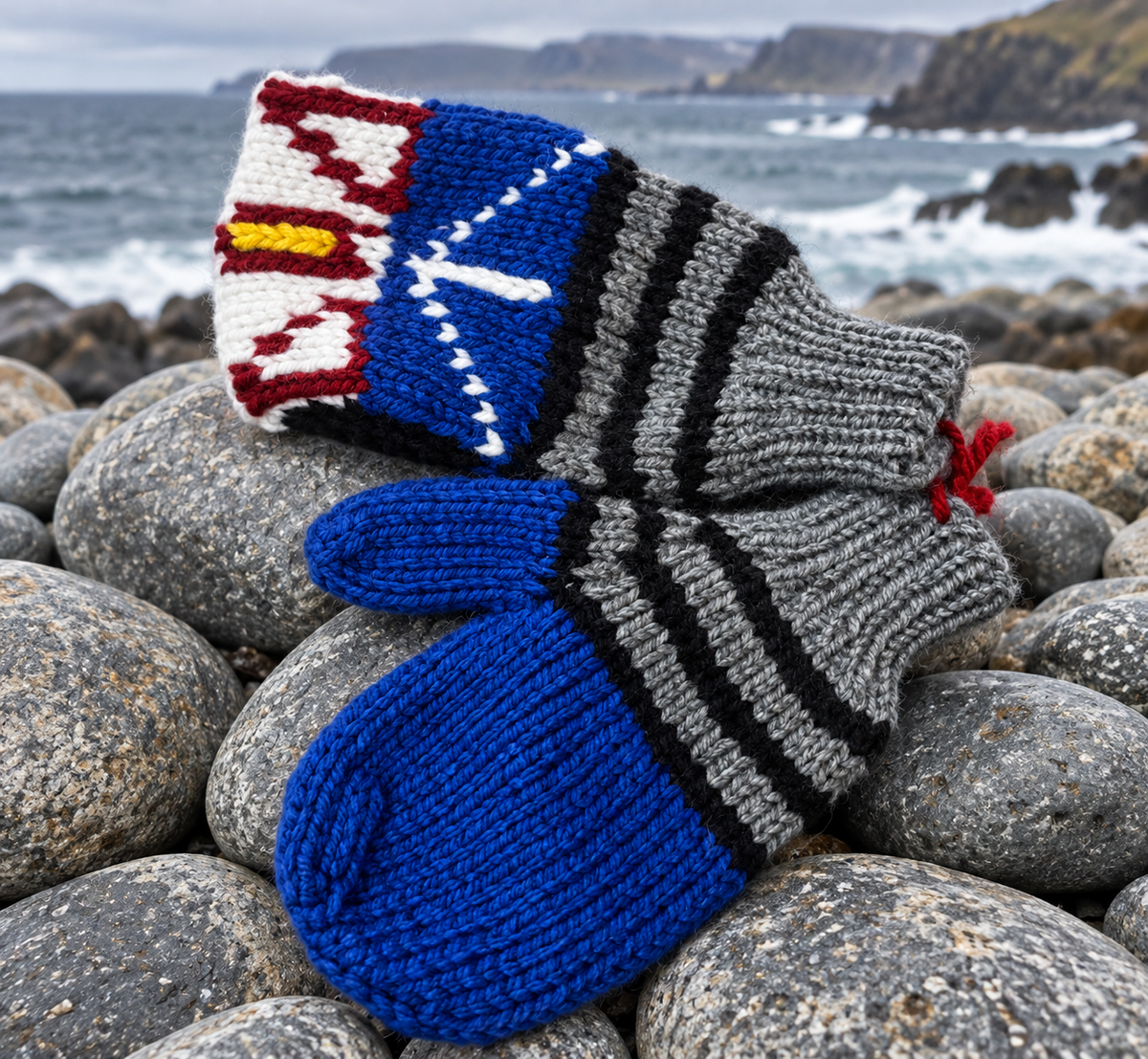 Knitted Newfoundland Beer / Drink Mittens (Set)