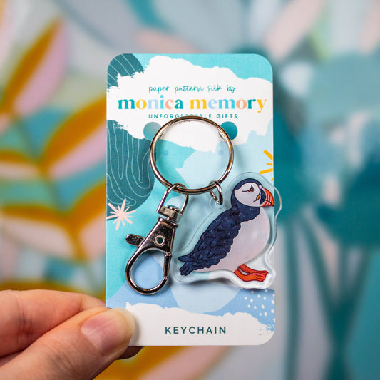 Newfoundland Puffin Bird Keychain