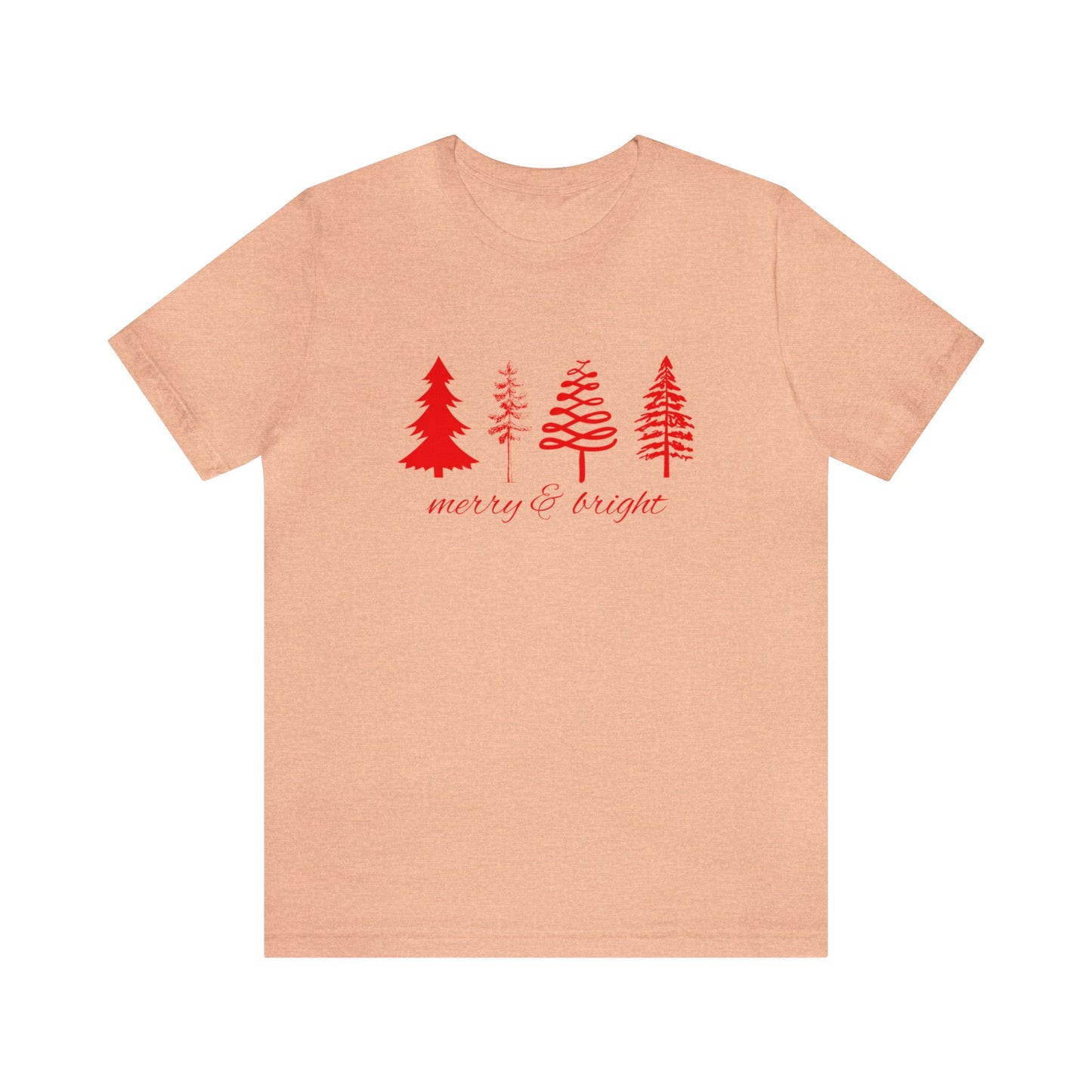 Merry & Bright Christmas Tree Tshirt