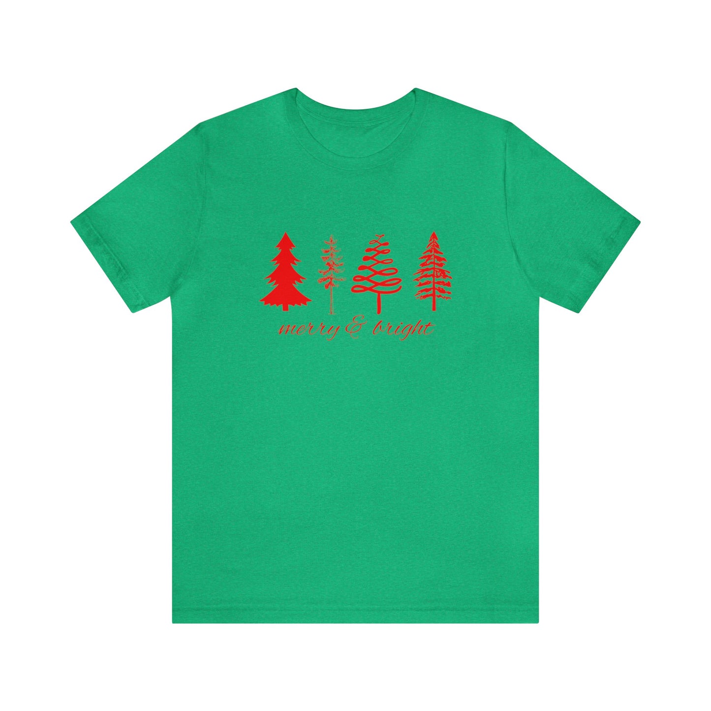 Merry & Bright Christmas Tree Tshirt