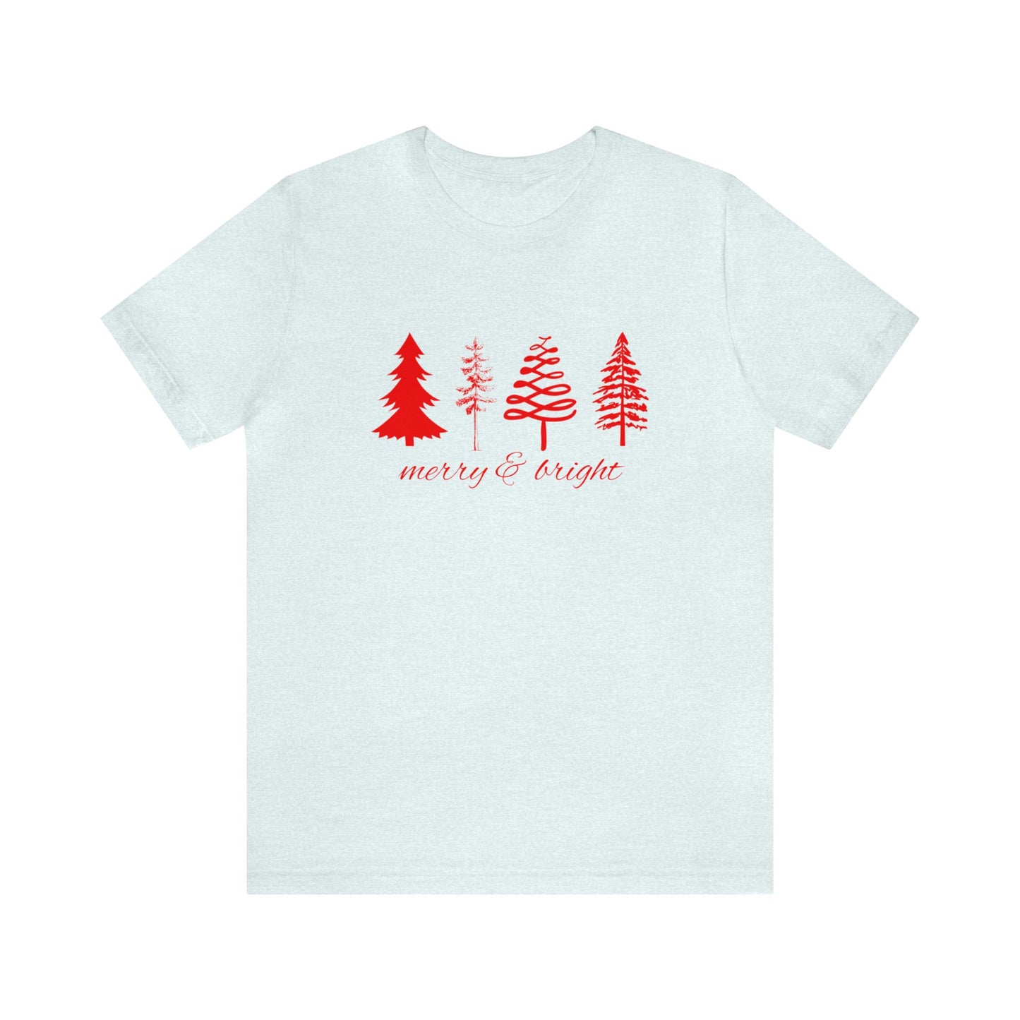 Merry & Bright Christmas Tree Tshirt