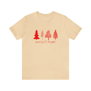 Merry & Bright Christmas Tree Tshirt