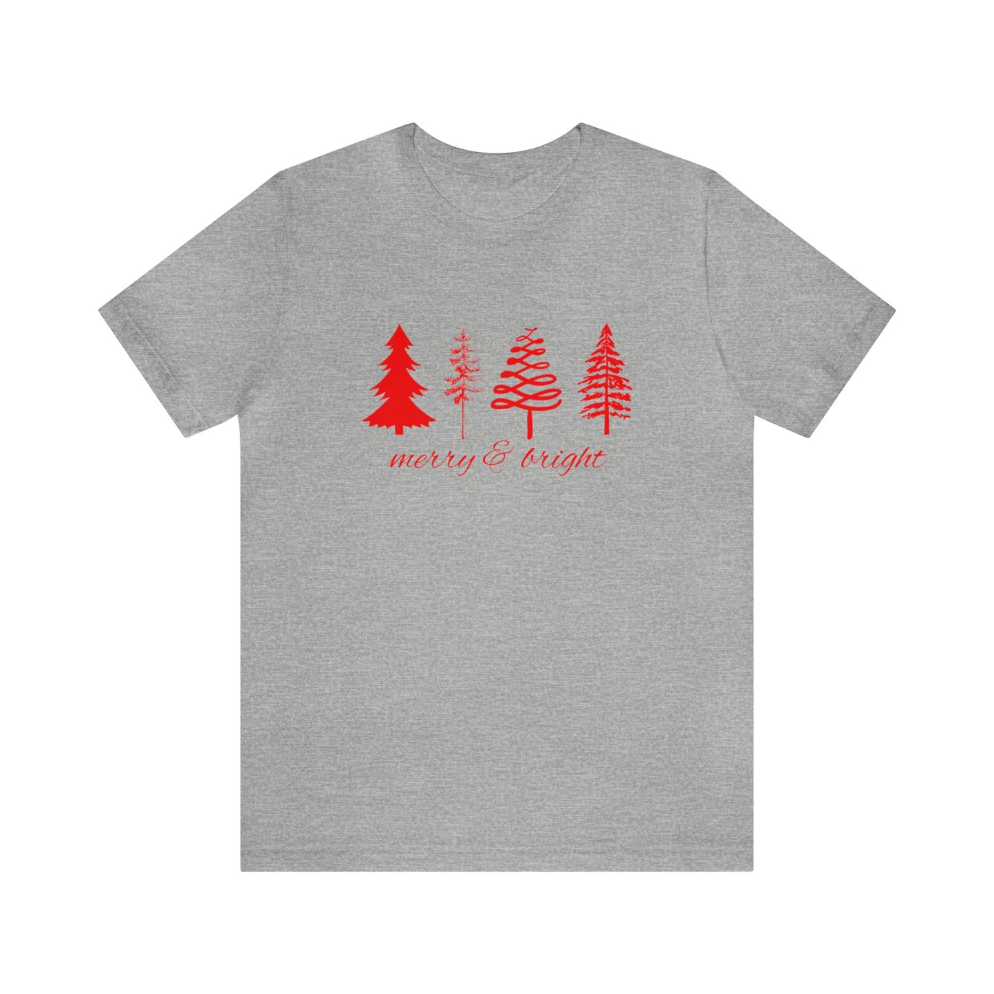 Merry & Bright Christmas Tree Tshirt