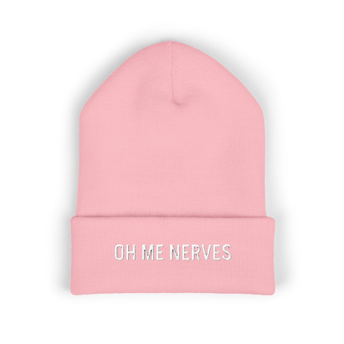 OH ME NERVES Cuffed Beanie (Embroidery)