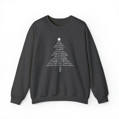 Newfie Phrase Christmas Tree Sweatshirt