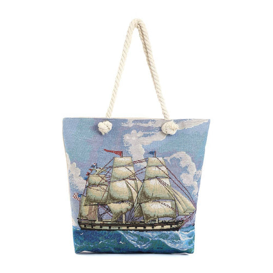 Sailboat Canvas Tote Bag