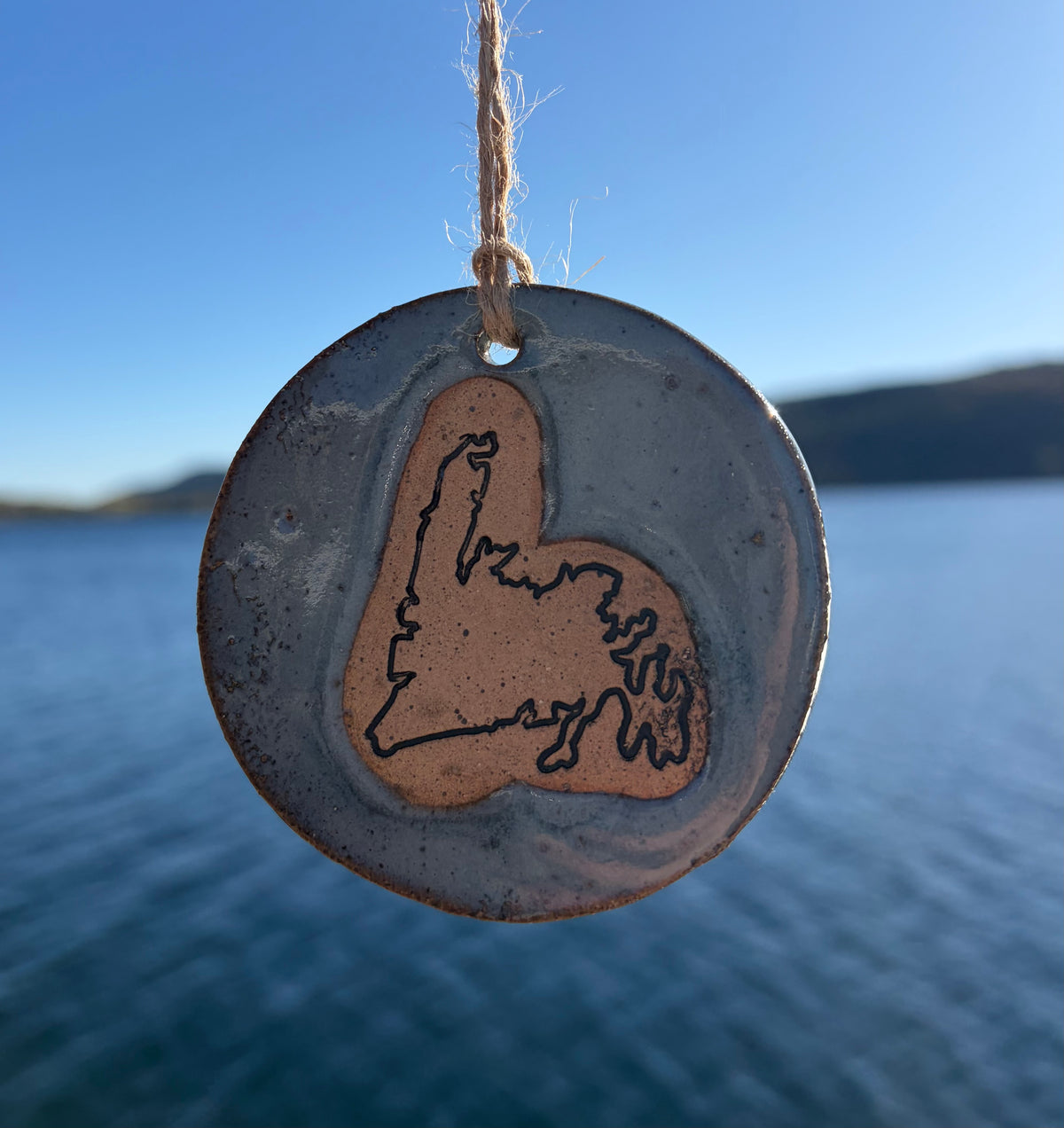 Handcrafted Map of Newfoundland Ceramic Ornament