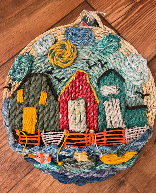 Recycled Fishing Rope Stage and Wharf Wall Decor 1