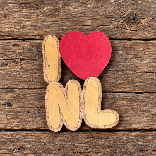 Laser Engraved I LOVE NL Magnet