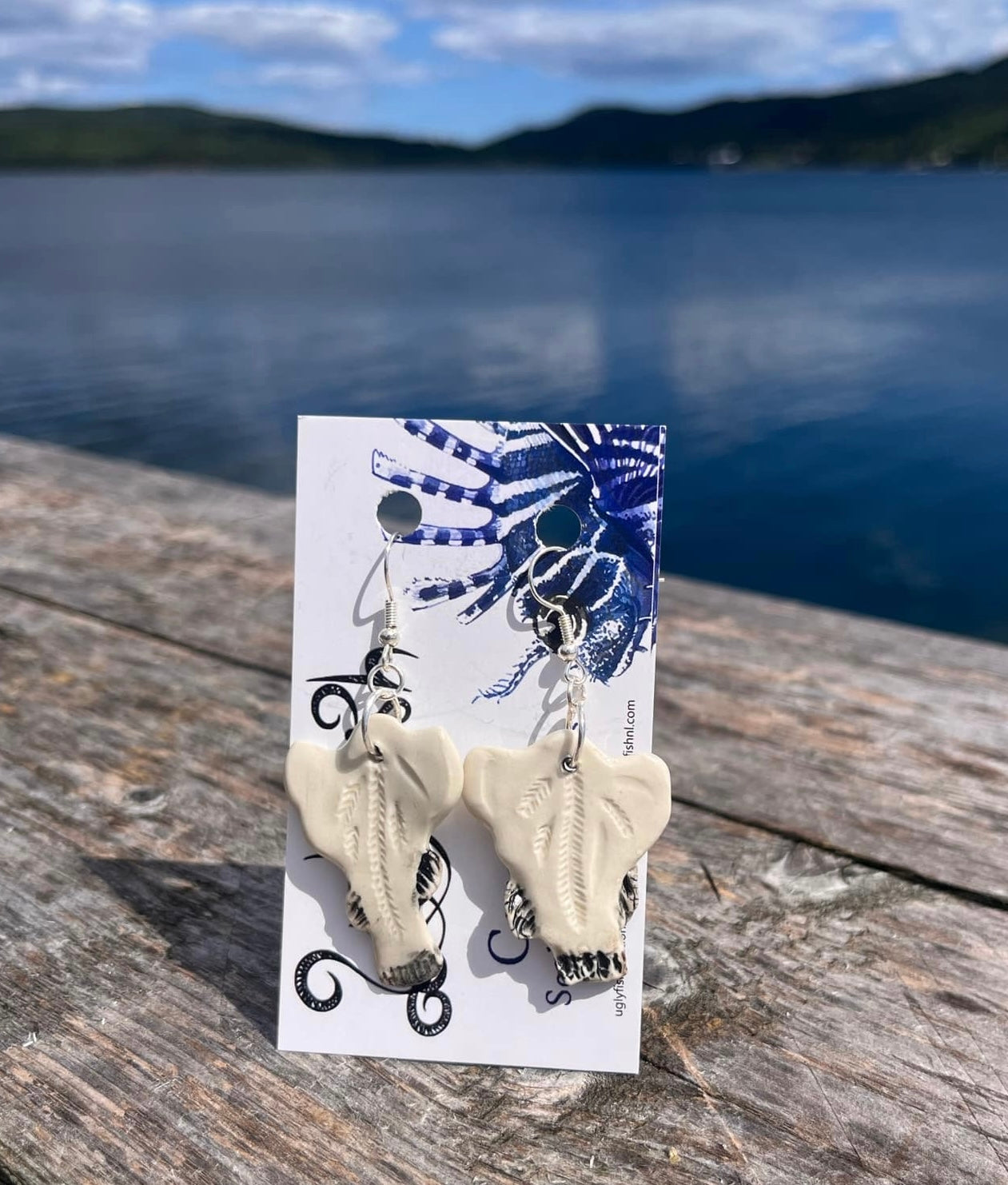 Ceramic Salt Fish Drying Earrings