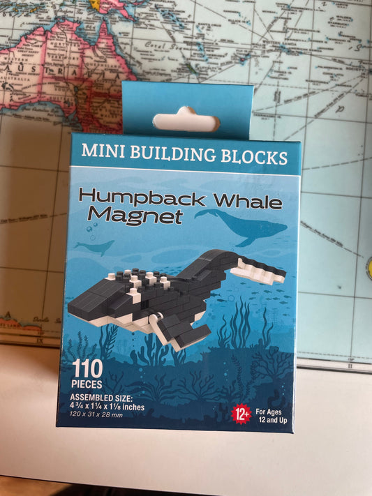 Humpback Whale Mini Building Block Magnet