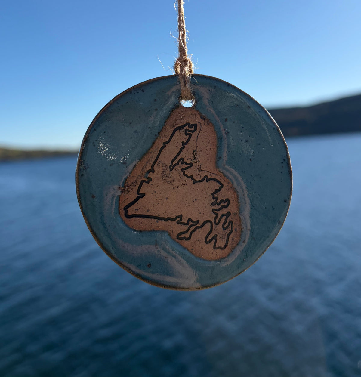 Handcrafted Map of Newfoundland Ceramic Ornament