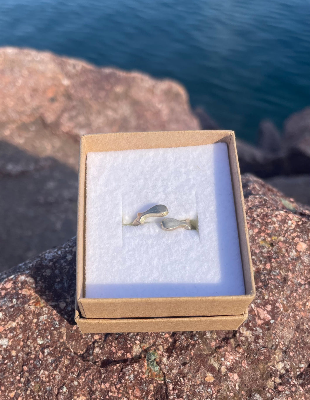 Sterling Silver Fish Ring (Adjustable)