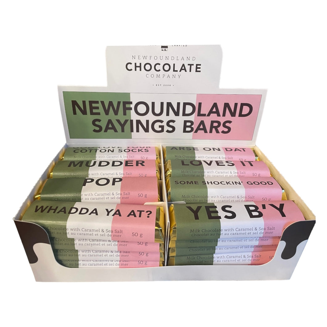 Newfoundland Sayings Bars - Newfoundland Chocolate Company 50g