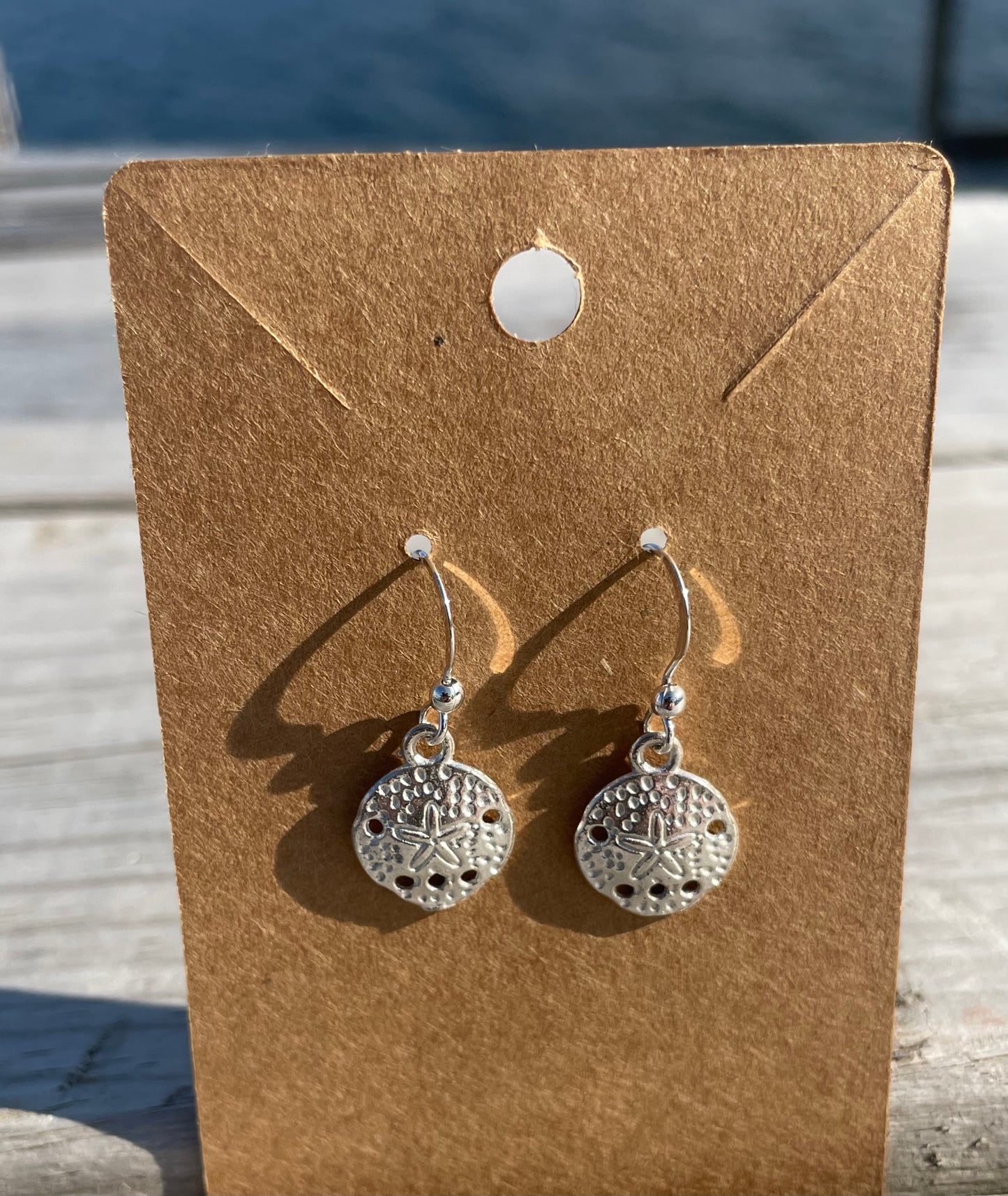 Sterling Silver Sandollar Drop Earrings