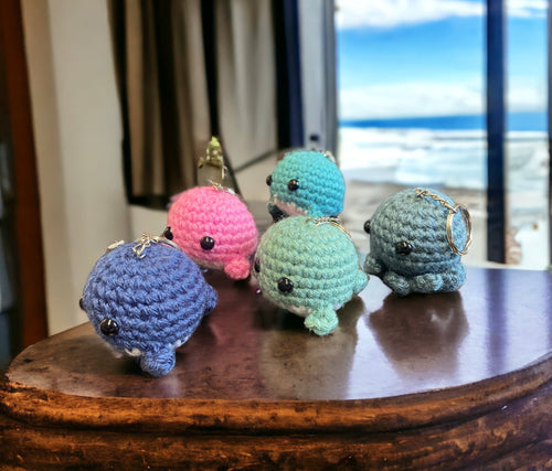Baby Whale Crochet Keychains