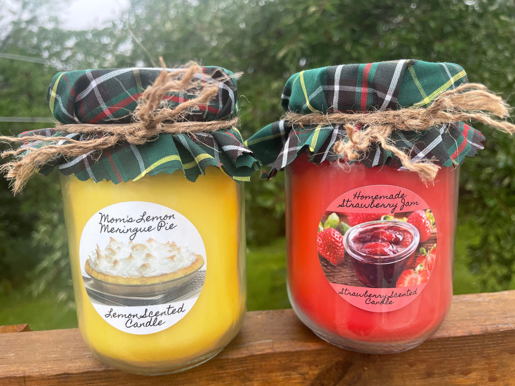 Strawberry Jam & Lemon Pie Scented Candle Jar