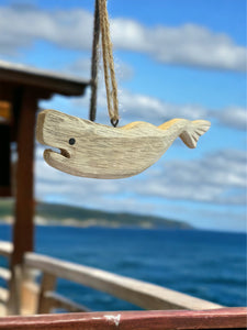 Wooden Whale Ornament
