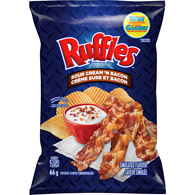 Ruffles Sour Cream ‘n Bacon Chips 66g