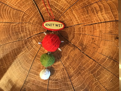 Knit wit ornament