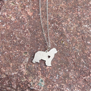 Newfoundland Dog Necklace - Sterling Silver