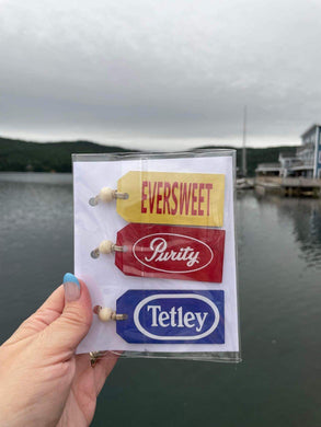 Newfoundland Purity/Eversweet/Tetley Wooden Ornaments - Set of 3