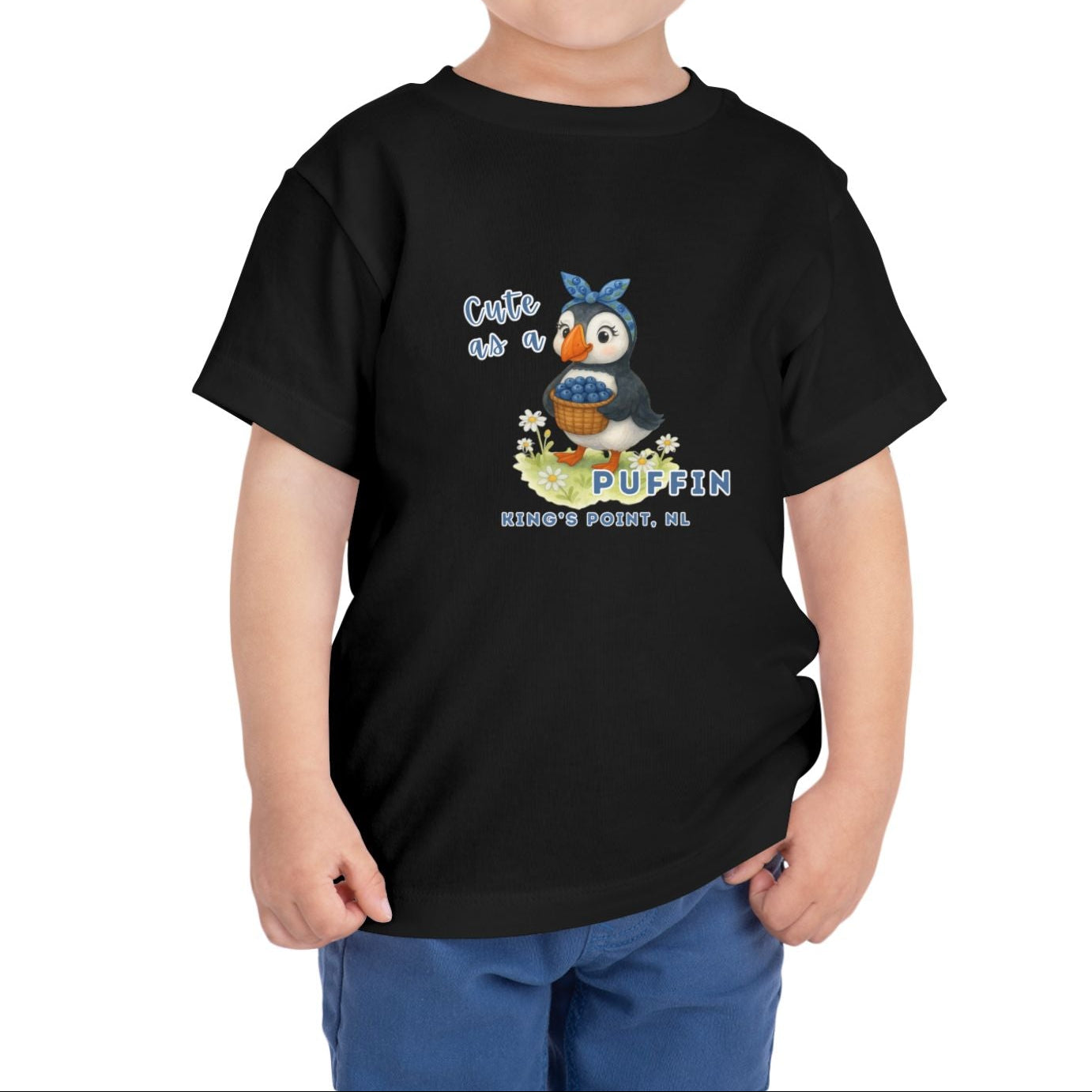 Cute as a Puffin Blueberry Toddler / Child Tshirt 2T-5T