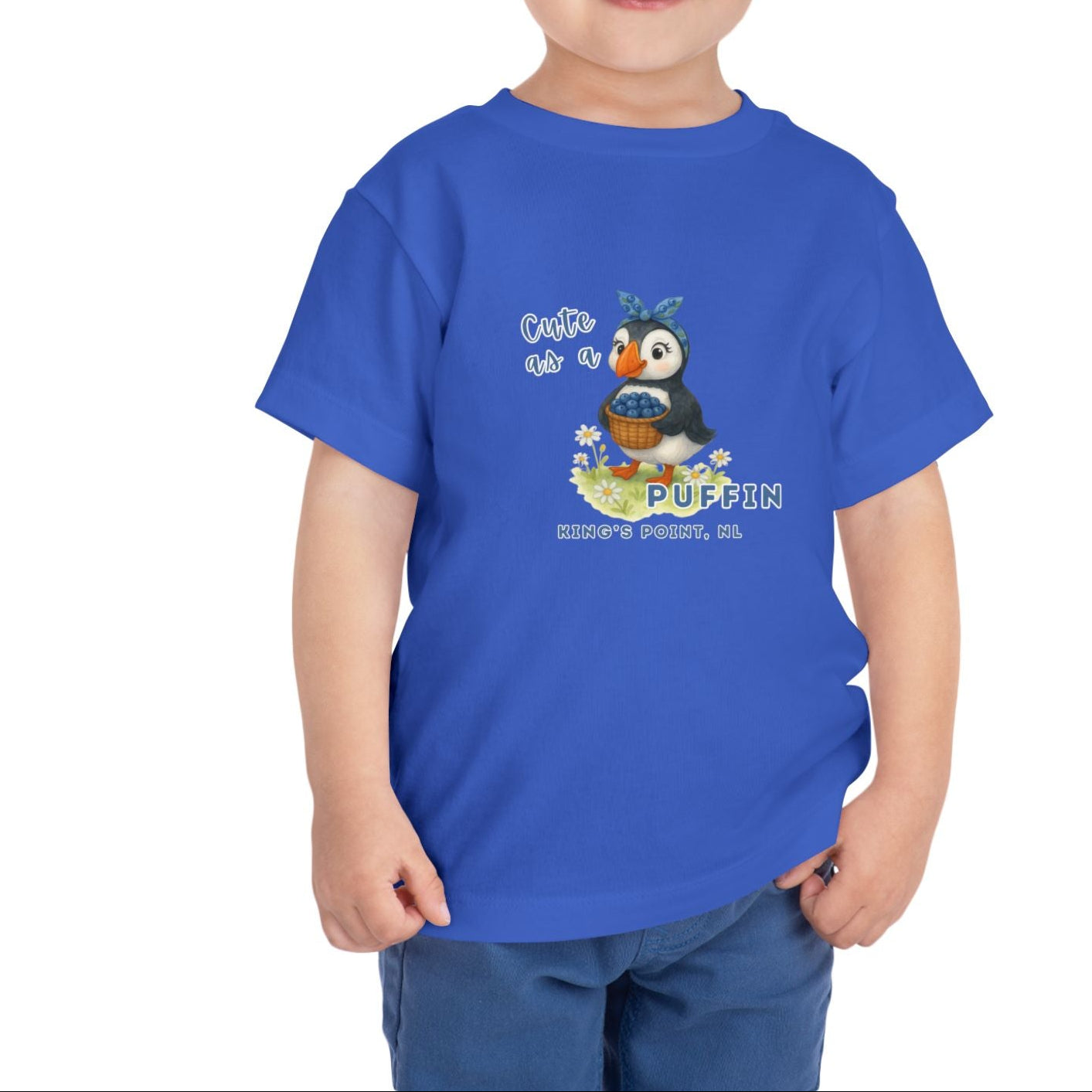 Cute as a Puffin Blueberry Toddler / Child Tshirt 2T-5T