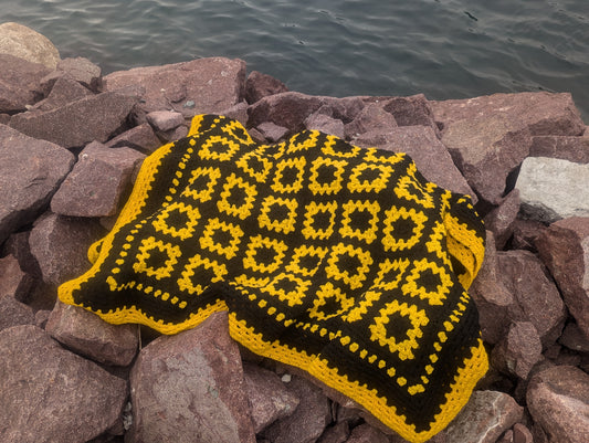 Handmade Honey Bee Afghan Blanket