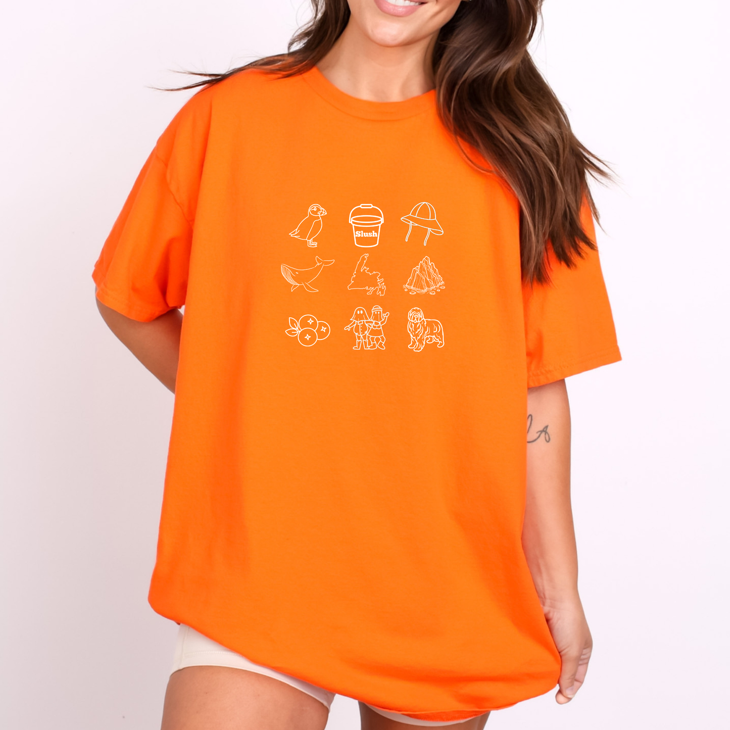 Newfoundland Favorites White Outline T-shirts